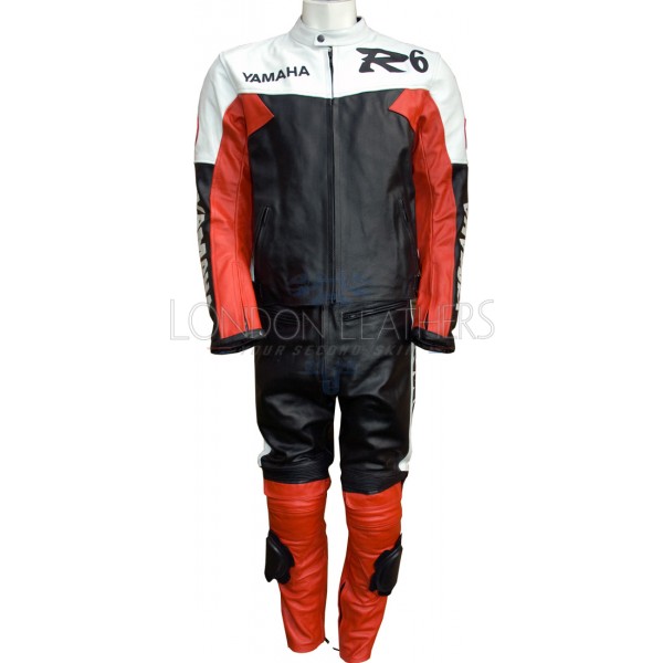 Yamaha R6 Retro Red Motorbike Leather Suit